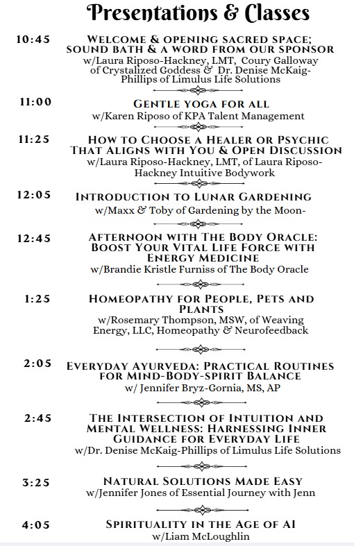 Program Presentations - Schedule and details of all educational presentations and workshops